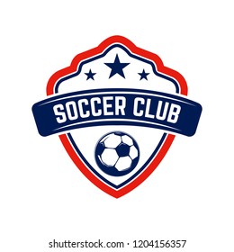 Soccer, football emblems. Design element for logo, label, emblem, sign. Vector illustration