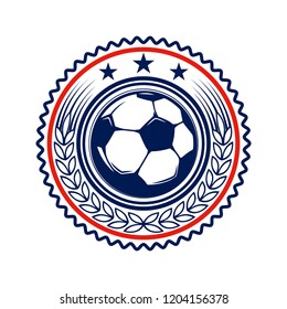 Soccer, football emblems. Design element for logo, label, emblem, sign. Vector illustration