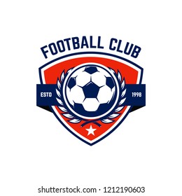 Soccer, football emblems. Design element for logo, label, emblem, sign. Vector illustration