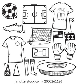 Soccer Football Famous Sports Traditional Doodle Cool Sketch