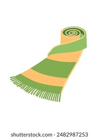 Soccer football fan attributes set. Hands holding red and white scarf and banner cartoon vector illustration
