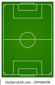 Soccer or football field aerial illustration
