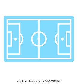 Soccer Football Field Arena Court Lawn Sport Minimal Colorful Flat Line Stroke Icon Pictogram Symbol Illustration