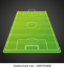 Soccer Football Field Background Perspective Geometry Vector Modern Court  