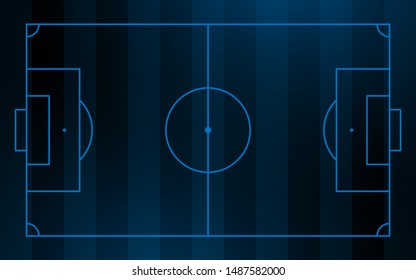 Soccer and football field background. Technology and futuristic concept design