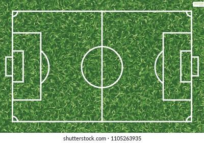 Soccer football field for background. Vector illustration.