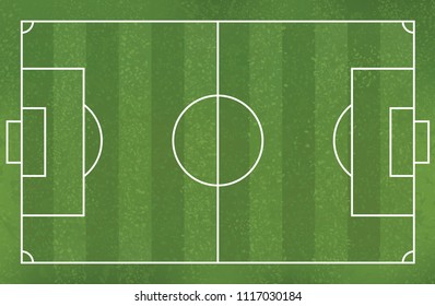 Soccer football field for background. Vector illustration.