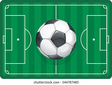 Soccer Football Field Ball Vector Soccer Stock Vector (Royalty Free ...