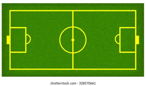Soccer - Football Field Isolated on White