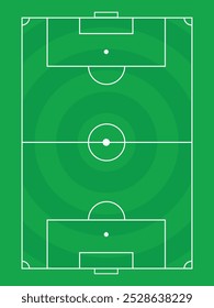 Soccer Football Field Round Grass Vector Vertical