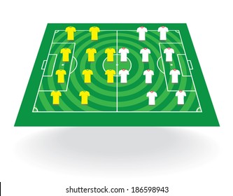 Soccer football field tactic perspective