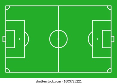 Soccer football field vector illustration