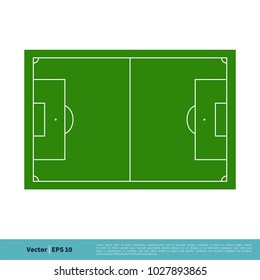 Soccer, Football Field Vector Template Illustration Design. Vector EPS 10.