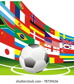 soccer football flags vector