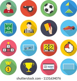 Soccer and Football flat icons 
