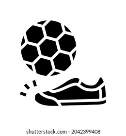 soccer football game glyph icon vector. soccer football game sign. isolated contour symbol black illustration