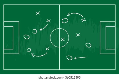 Soccer Football Game Strategy Plan Realistic Stock Vector (Royalty Free ...