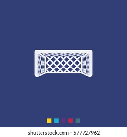Soccer football gate icon.