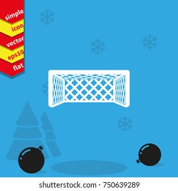 Soccer football gate icon.