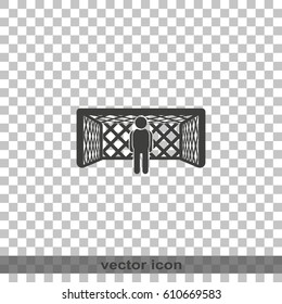 Soccer football gate and football player icon.