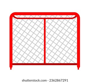 Soccer football goal gate and net. Isolated equipment and elements of field for playing game, sportive competition and challenges for footballers and players. Vector in flat style illustration