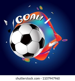 Soccer and football goals banner icon design. Poster and banner design template for soccer championship