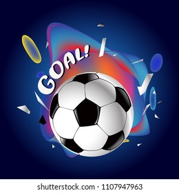 Soccer and football goals banner icon design. Poster and banner design template for soccer championship