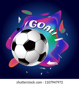 Soccer and football goals banner icon design. Poster and banner design template for soccer championship