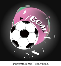 Soccer and football goals banner icon design. Poster and banner design template for soccer championship