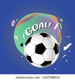 Soccer and football goals banner icon design. Poster and banner design template for soccer championship