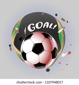 Soccer and football goals banner icon design. Poster and banner design template for soccer championship