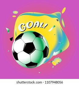 Soccer and football goals banner icon design. Poster and banner design template for soccer championship