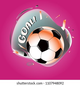 Soccer and football goals banner icon design. Poster and banner design template for soccer championship