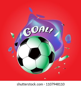 Soccer and football goals banner icon design. Poster and banner design template for soccer championship