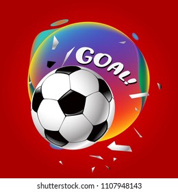 Soccer and football goals banner icon design. Poster and banner design template for soccer championship