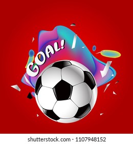 Soccer and football goals banner icon design. Poster and banner design template for soccer championship
