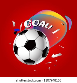 Soccer and football goals banner icon design. Poster and banner design template for soccer championship