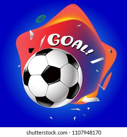 Soccer and football goals banner icon design. Poster and banner design template for soccer championship