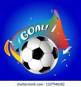 Soccer and football goals banner icon design. Poster and banner design template for soccer championship