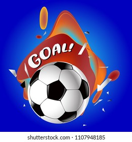 Soccer and football goals banner icon design. Poster and banner design template for soccer championship