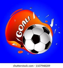 Soccer and football goals banner icon design. Poster and banner design template for soccer championship