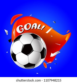 Soccer and football goals banner icon design. Poster and banner design template for soccer championship