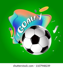 Soccer and football goals banner icon design. Poster and banner design template for soccer championship