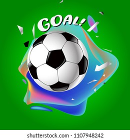 Soccer and football goals banner icon design. Poster and banner design template for soccer championship