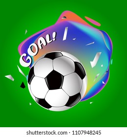 Soccer and football goals banner icon design. Poster and banner design template for soccer championship
