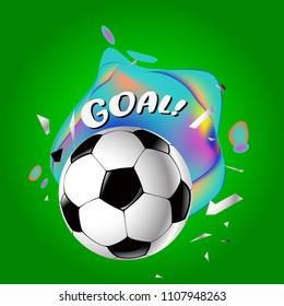 Soccer and football goals banner icon design. Poster and banner design template for soccer championship