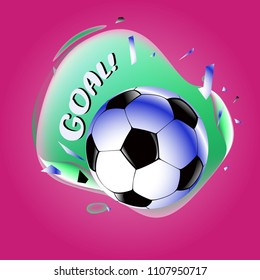 Soccer and football goals banner icon design. Poster and banner design template for soccer championship
