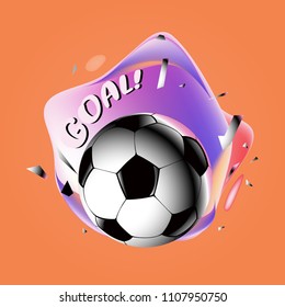 Soccer and football goals banner icon design. Poster and banner design template for soccer championship