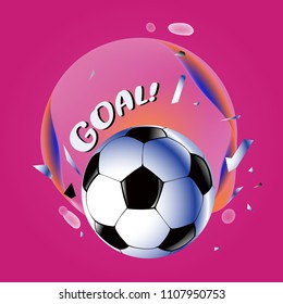Soccer and football goals banner icon design. Poster and banner design template for soccer championship