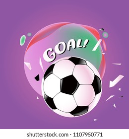 Soccer and football goals banner icon design. Poster and banner design template for soccer championship